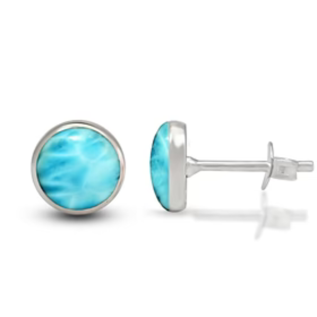 Larimar Stud Earrings