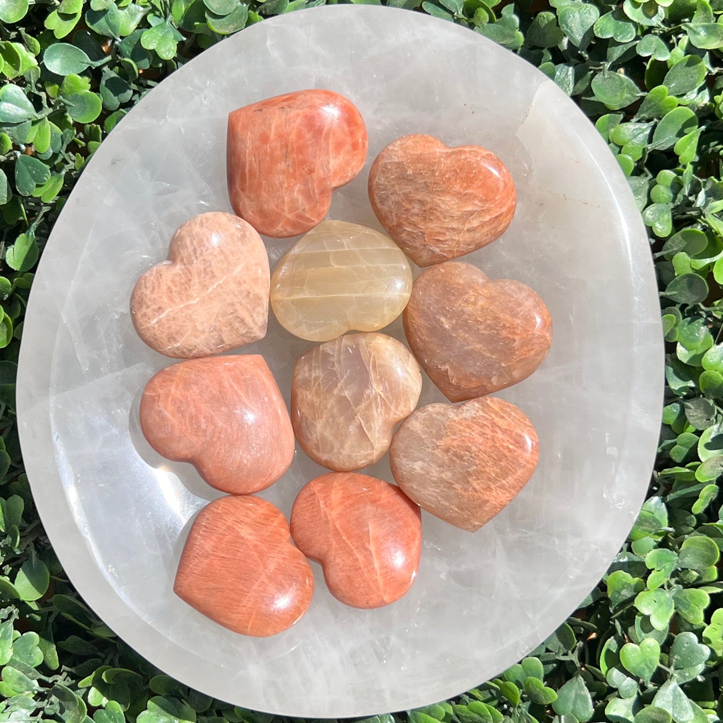 Peach Moonstone Heart’s Small