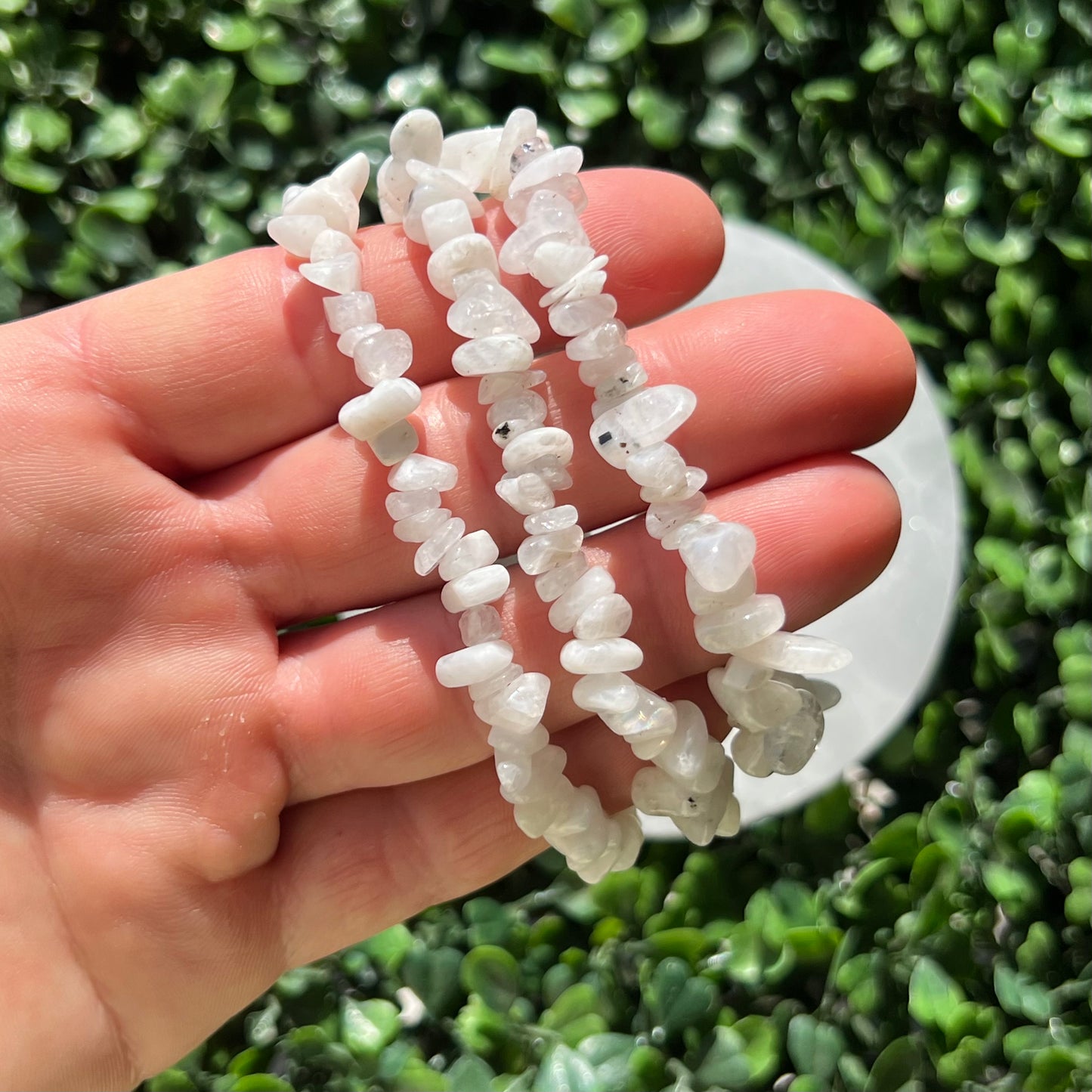 Rainbow Moonstone Chip Bracelet’s