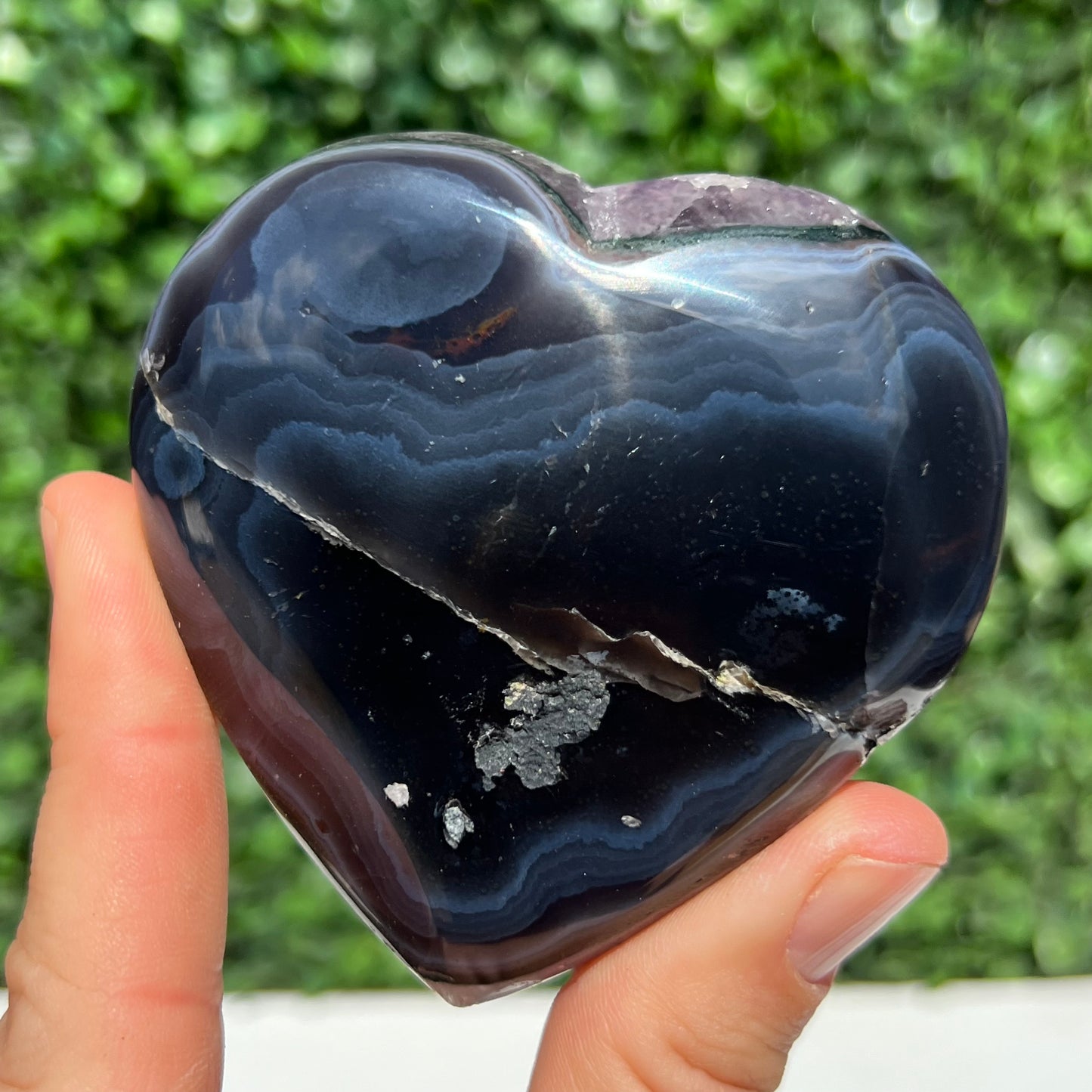 High Grade Amethyst Druzy Heart