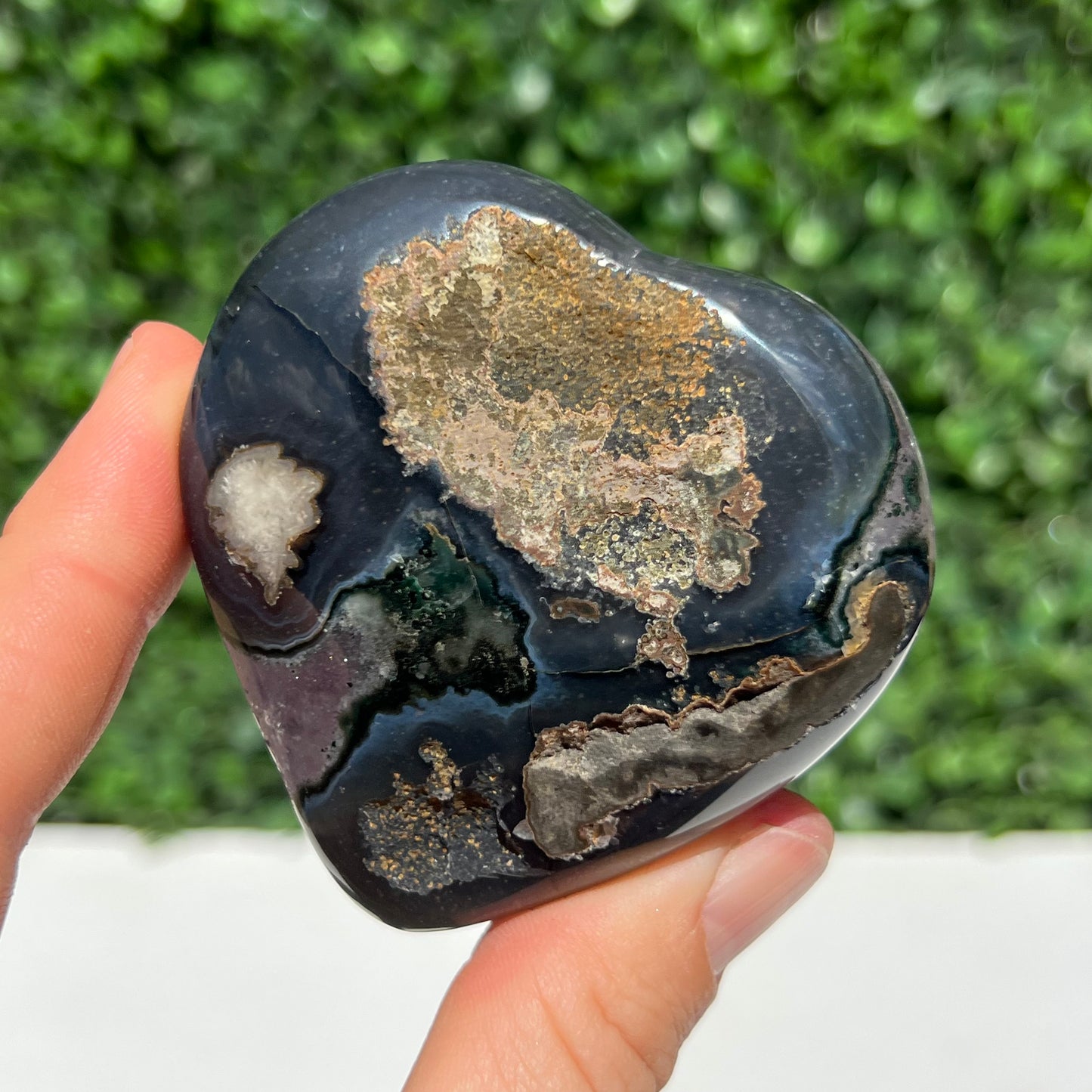 High Grade Amethyst Druzy Heart