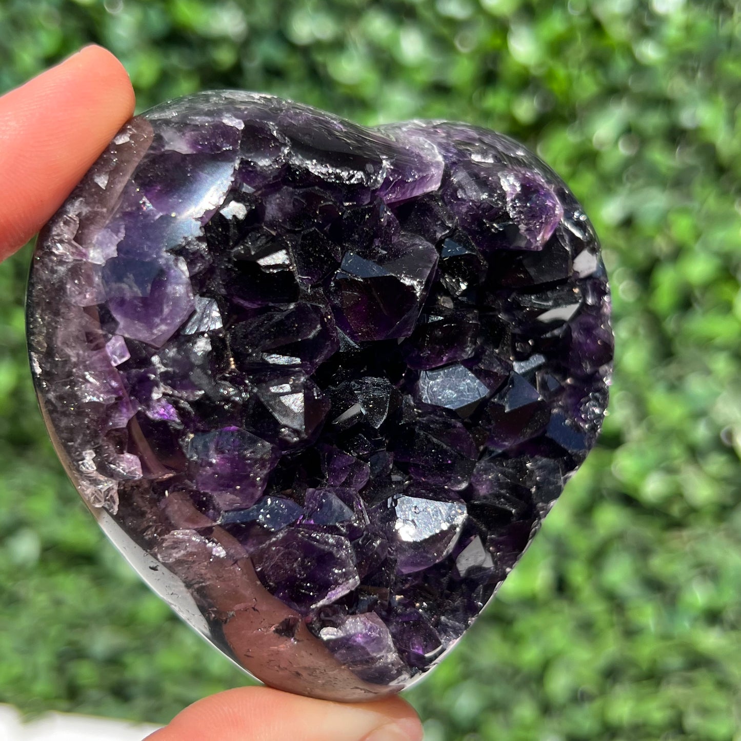 High Grade Amethyst Druzy Heart