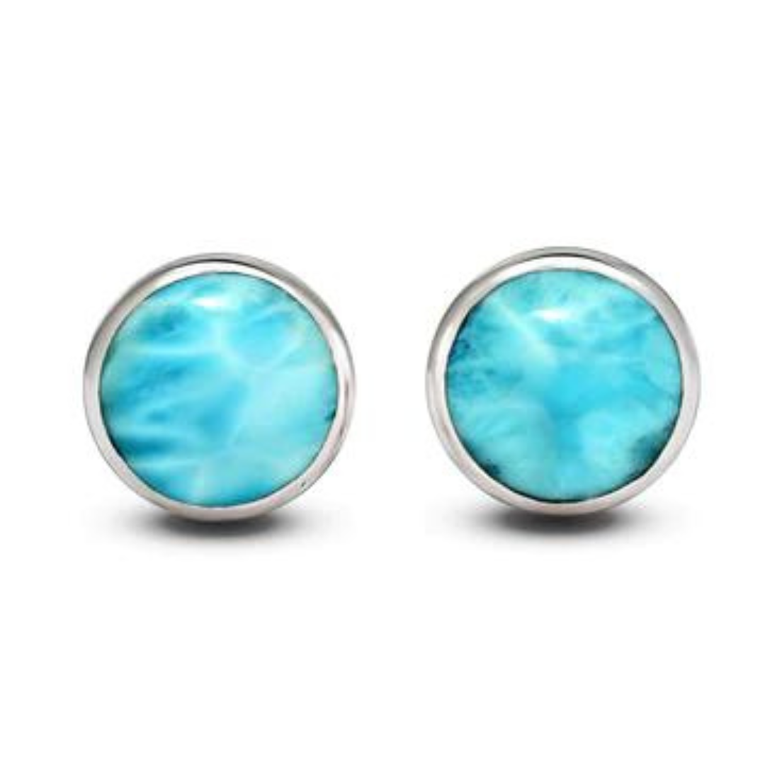 Larimar Stud Earrings