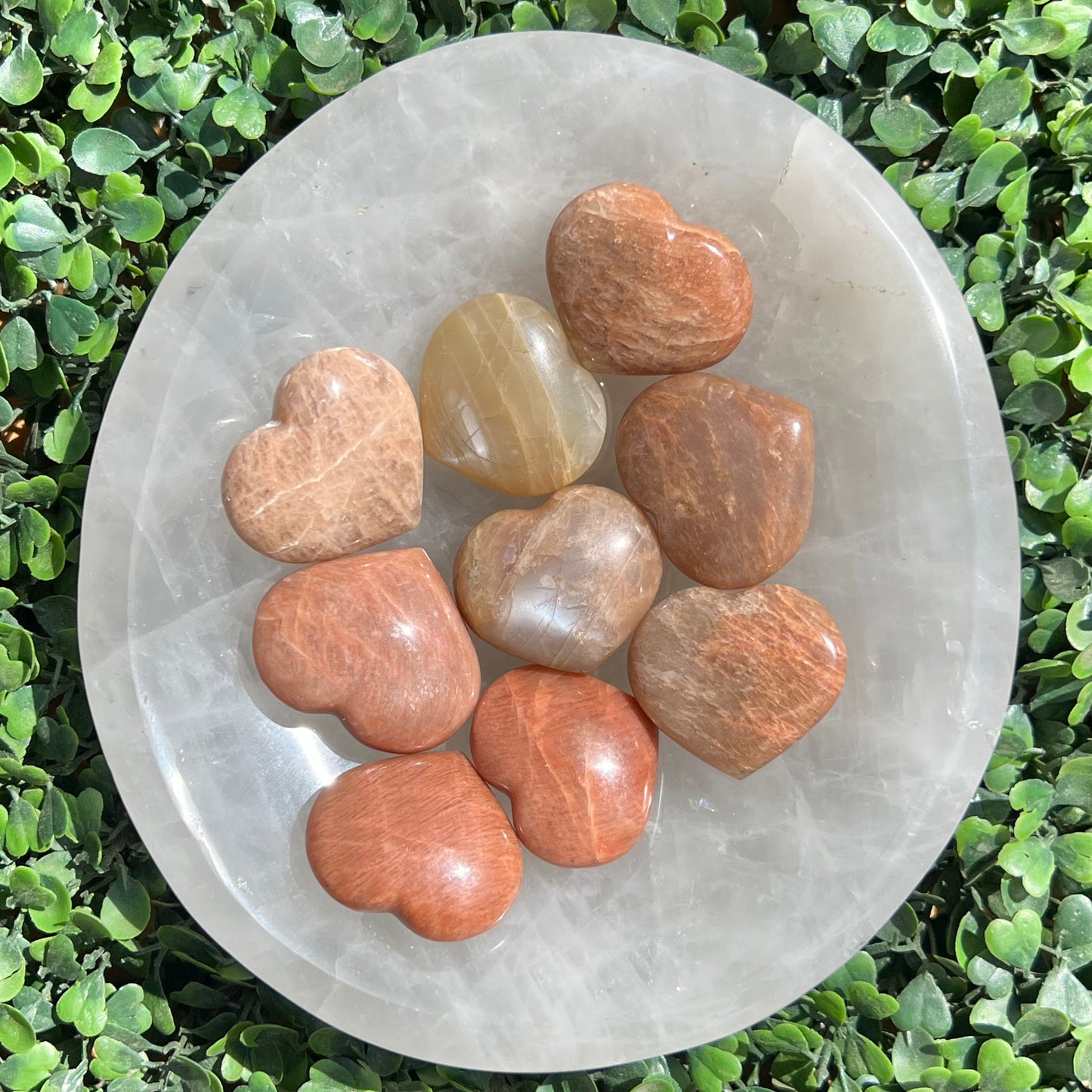 Peach Moonstone Heart’s Small