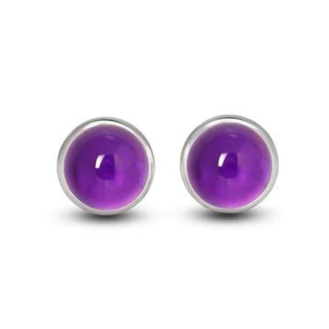 Amethyst Stud Earrings