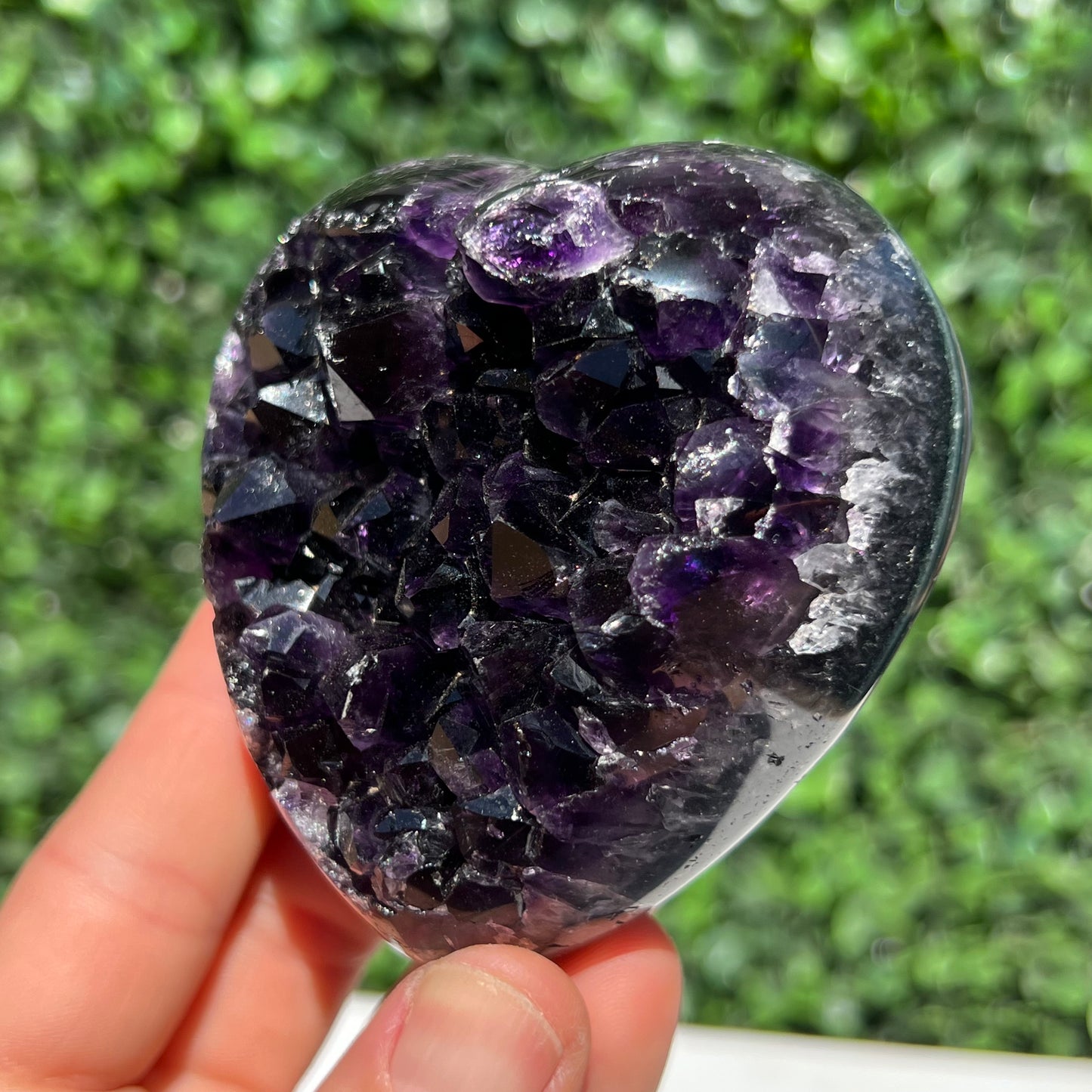 High Grade Amethyst Druzy Heart
