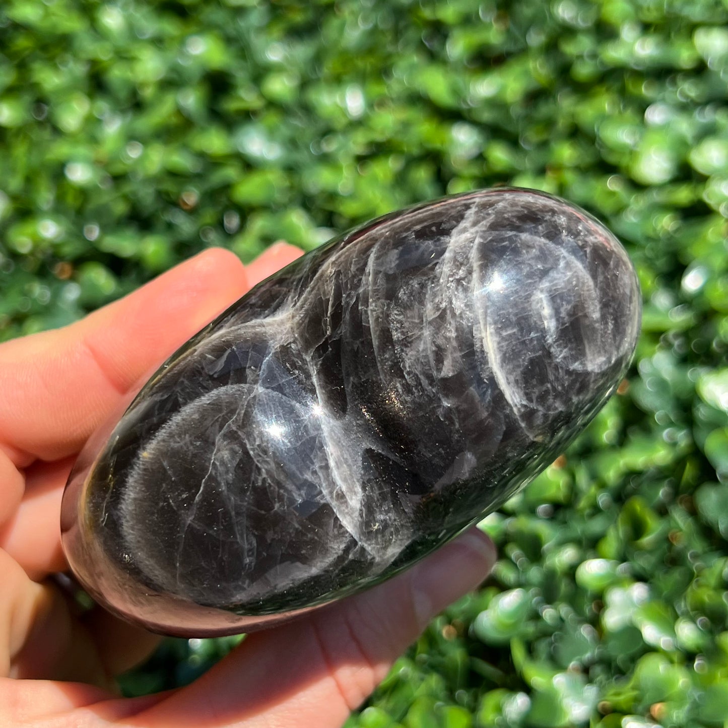 Black Moonstone Heart