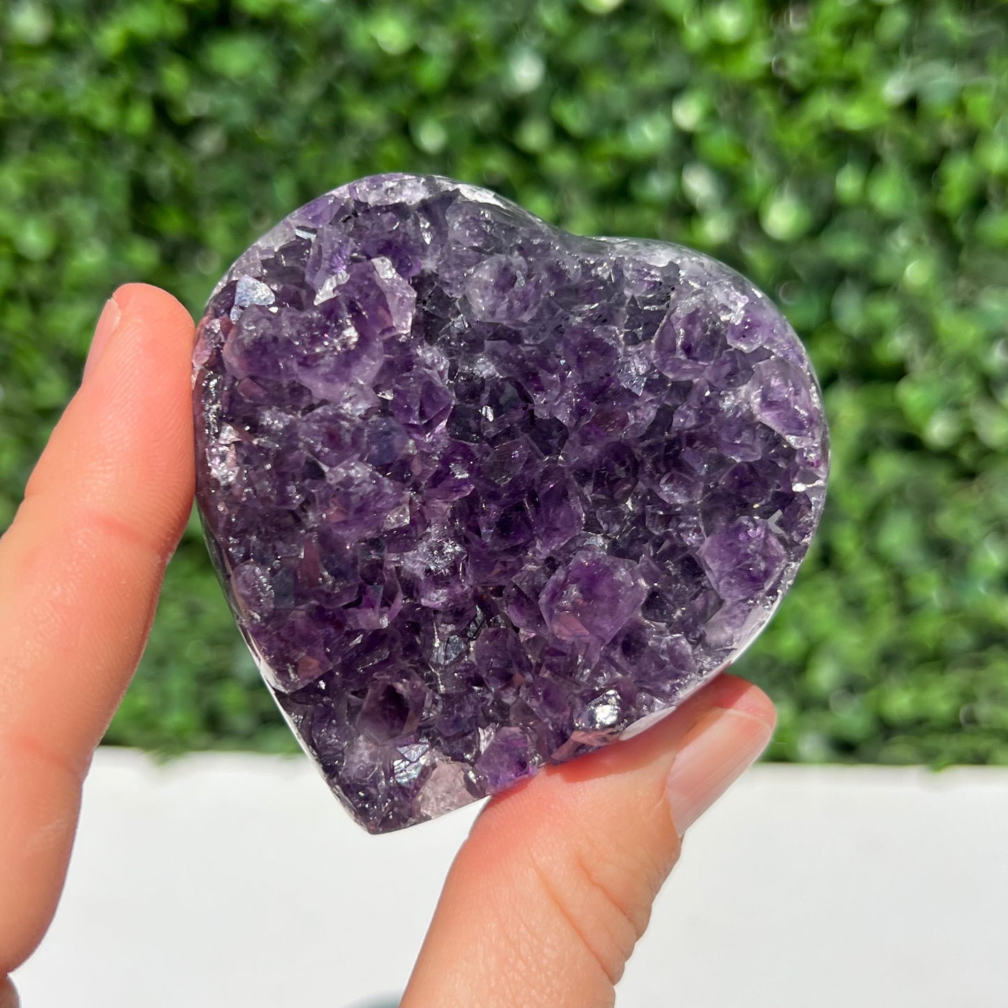 High Grade Amethyst Druzy Heart