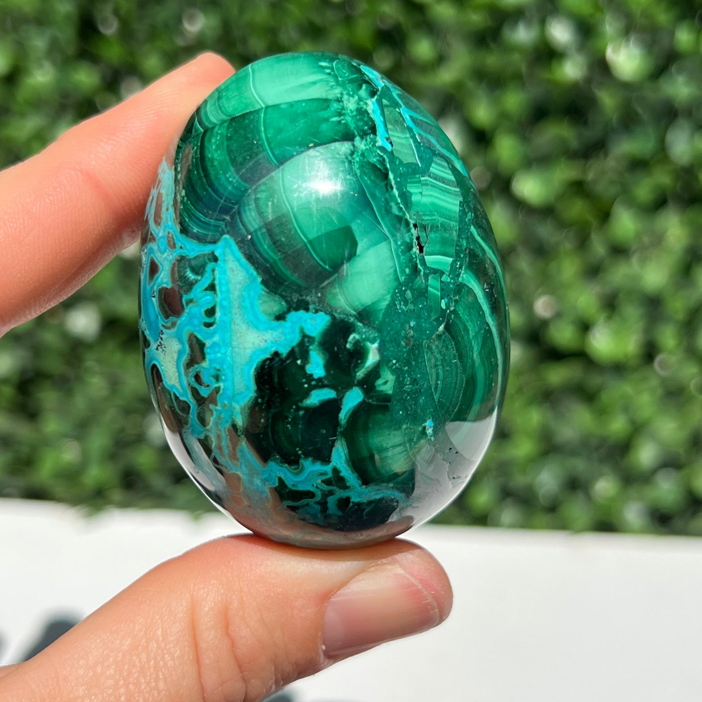 Chrysocolla Malachite Egg