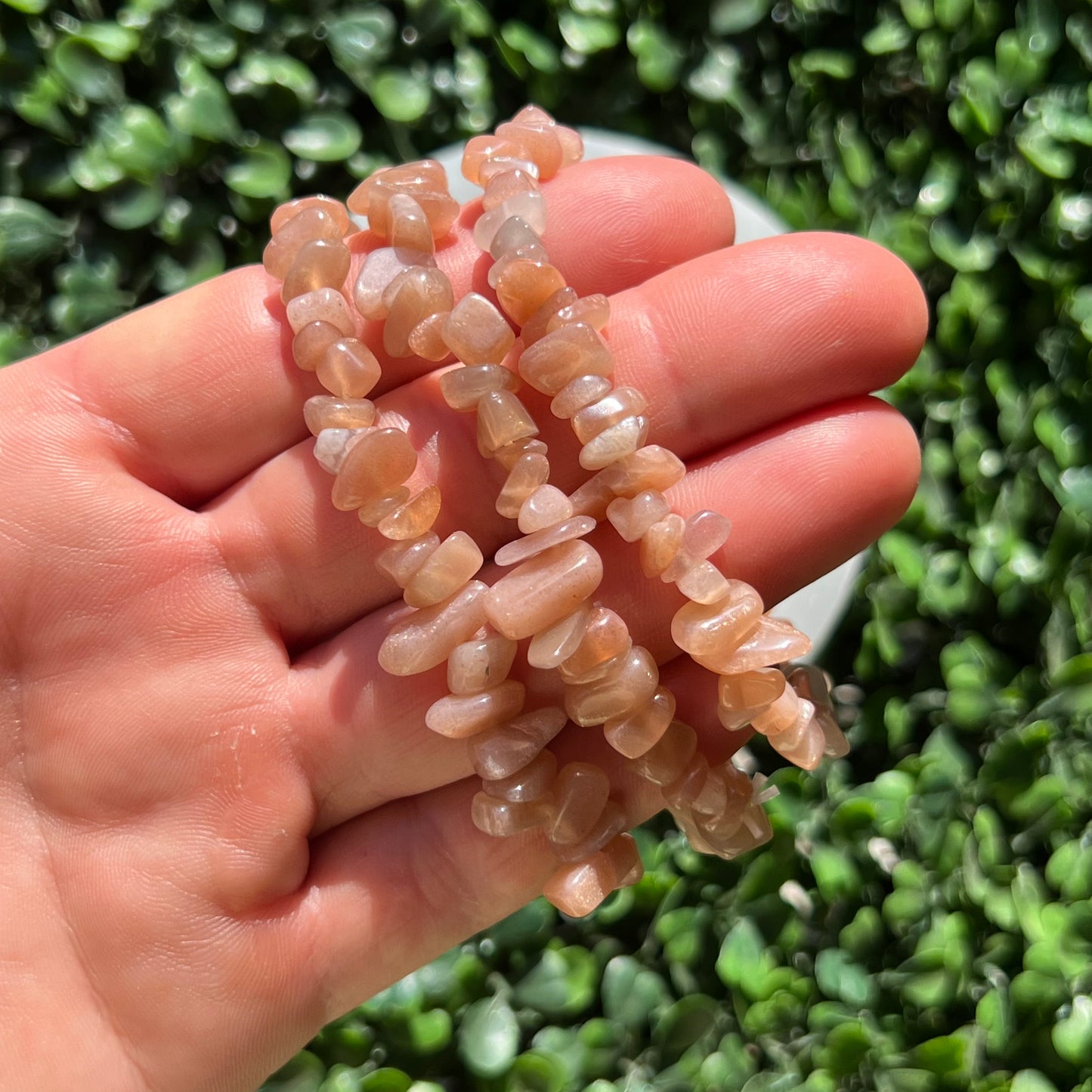 Peach Moonstone Chip Bracelet’s