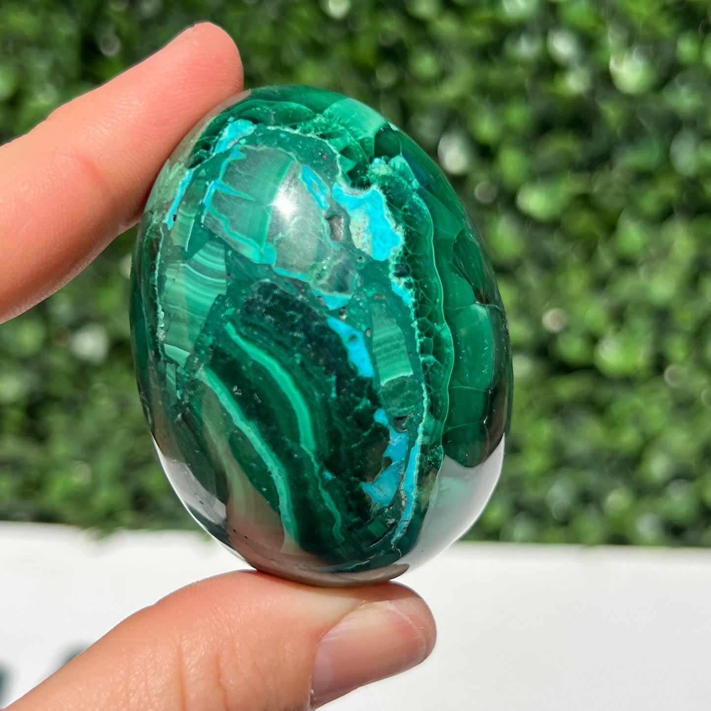 Chrysocolla Malachite Egg