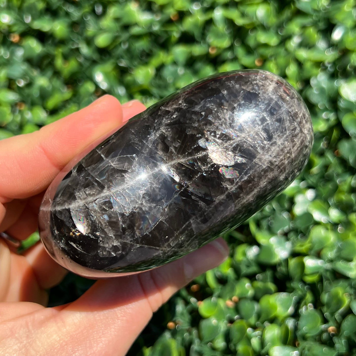 Black Moonstone Heart