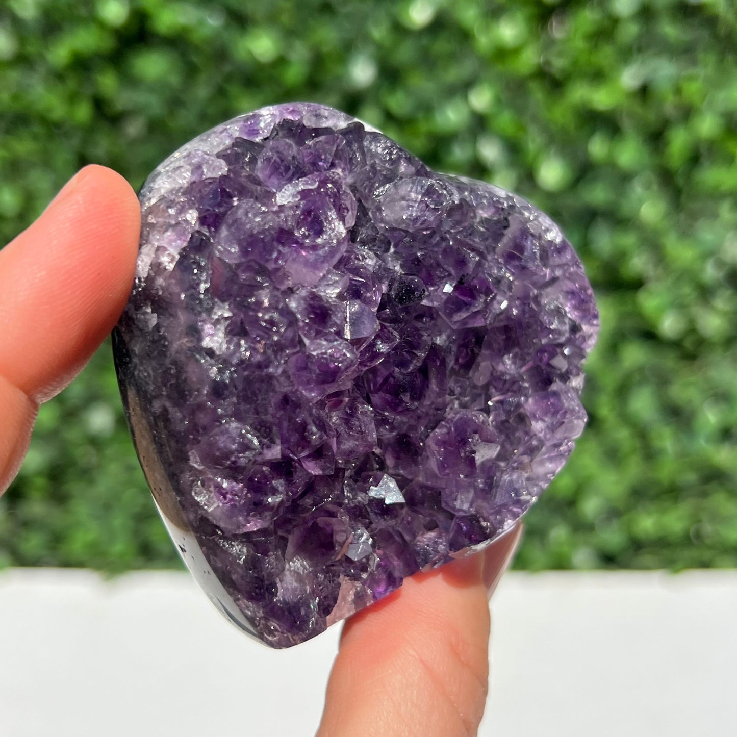 High Grade Amethyst Druzy Heart