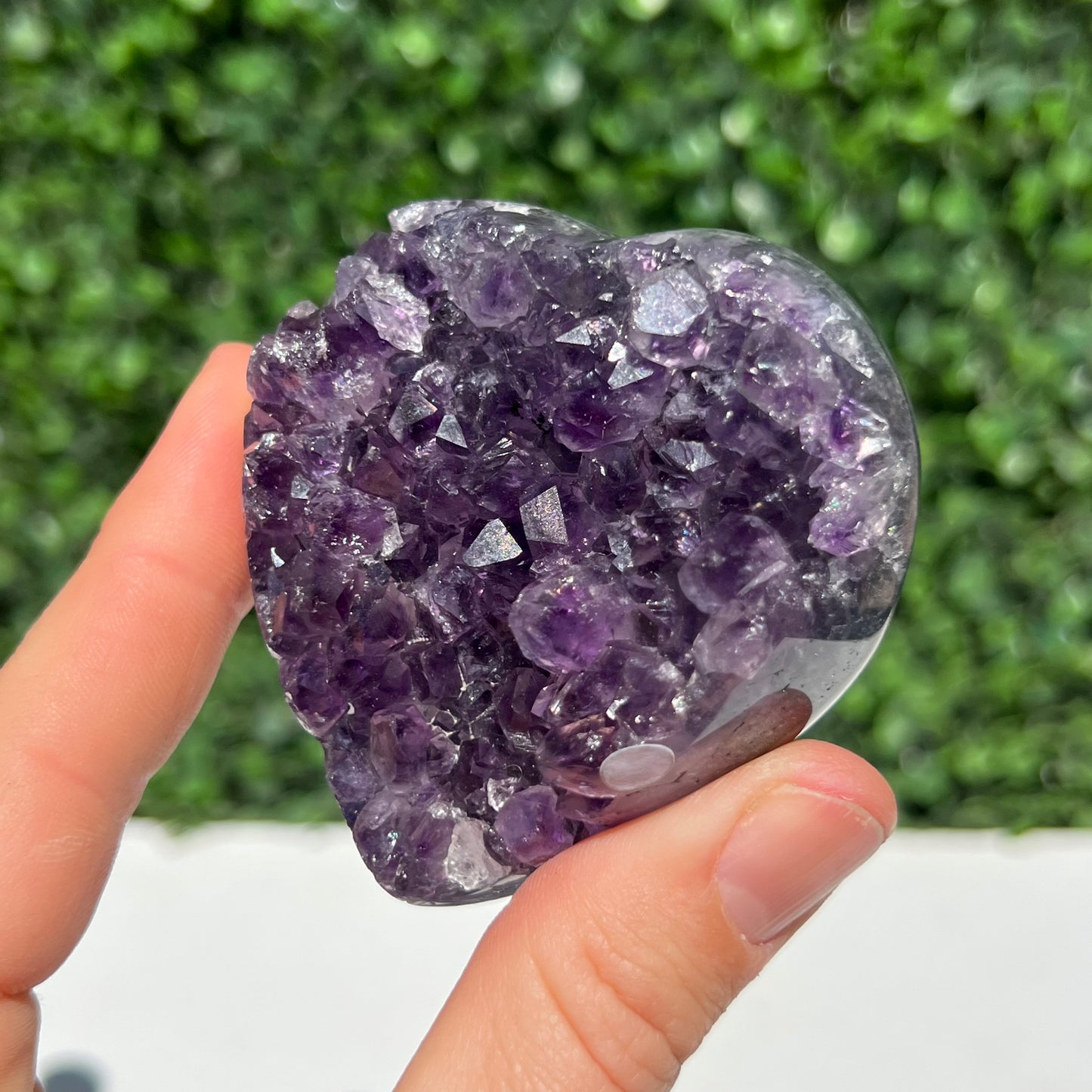 High Grade Amethyst Druzy Heart