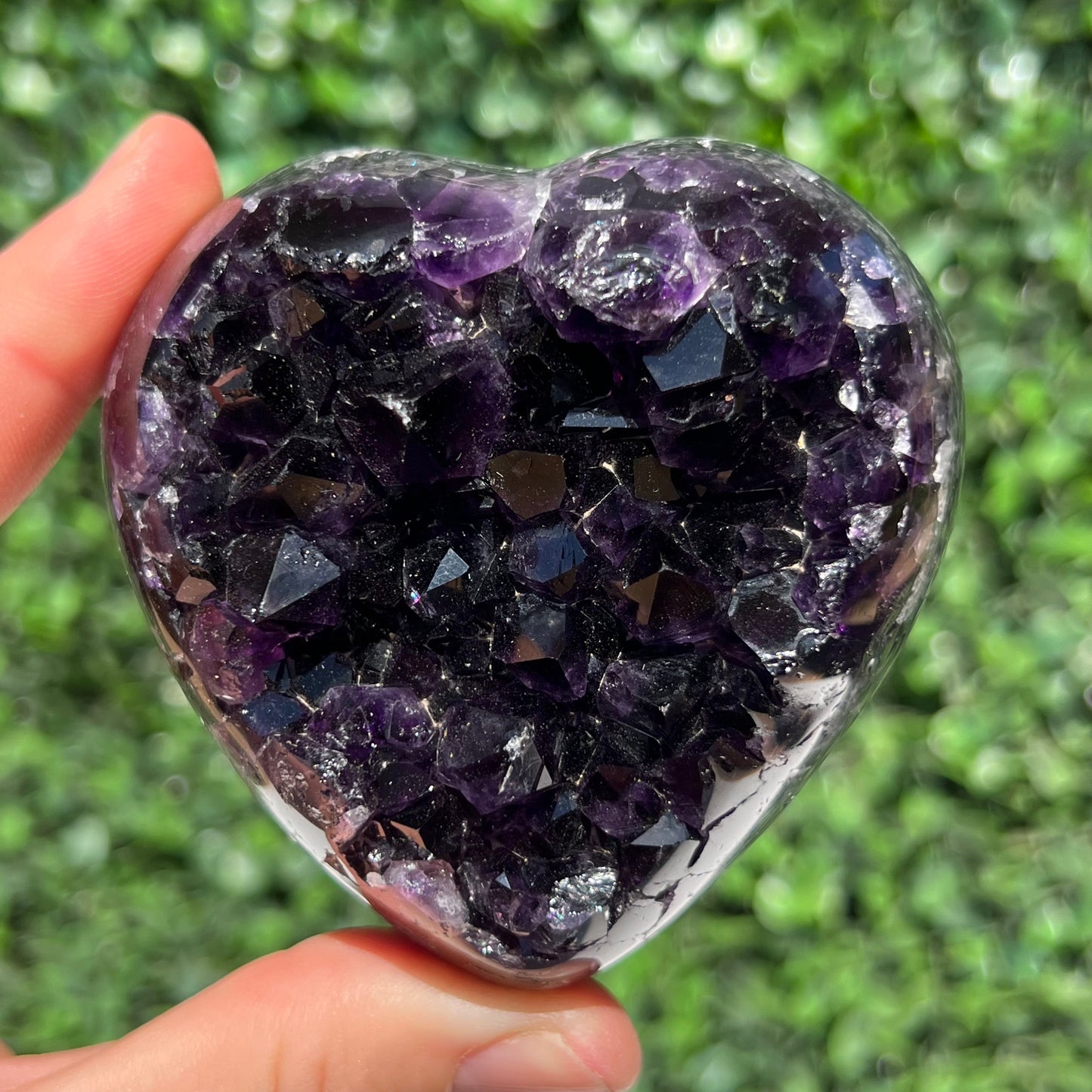 High Grade Amethyst Druzy Heart