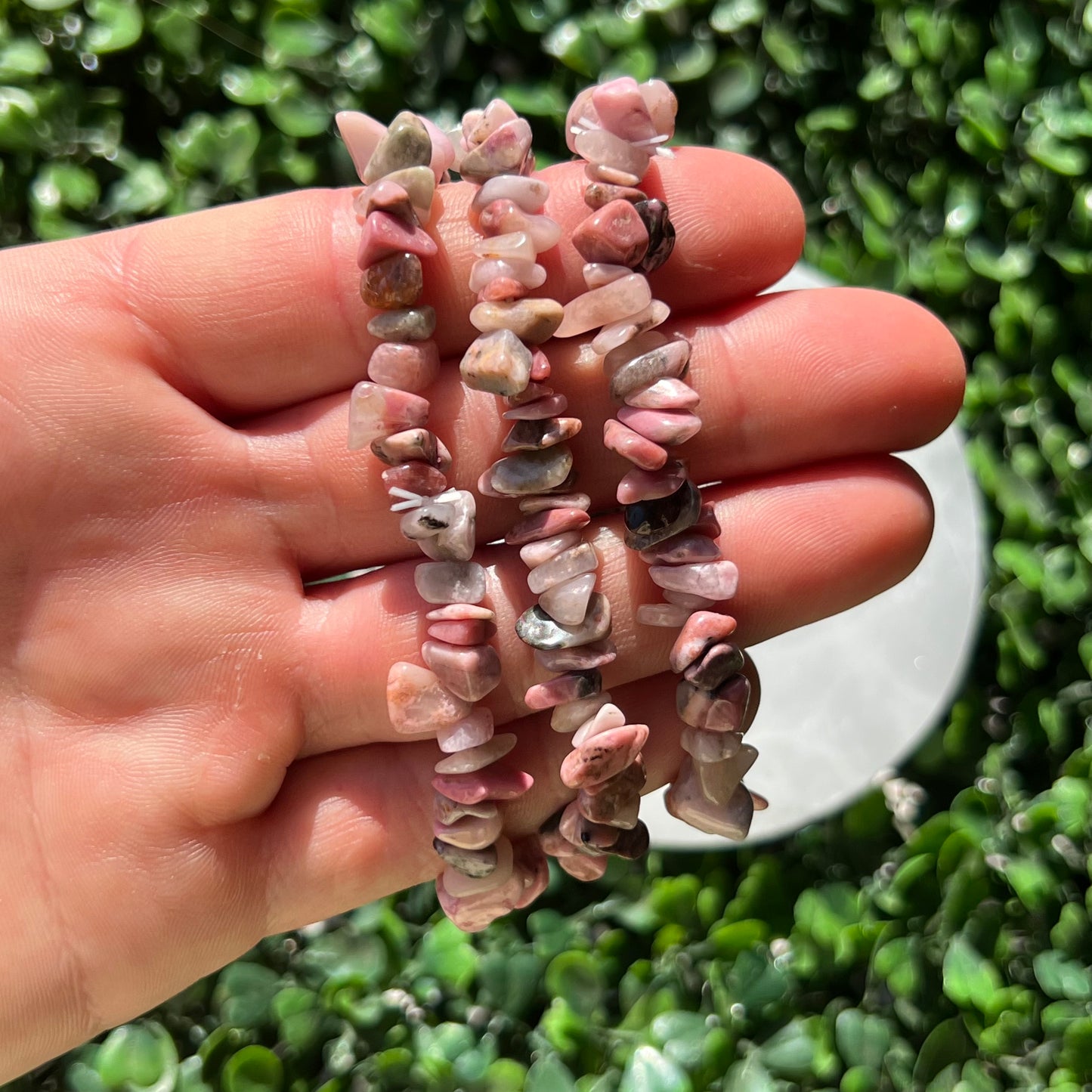 Rhodonite Chip Bracelet’s