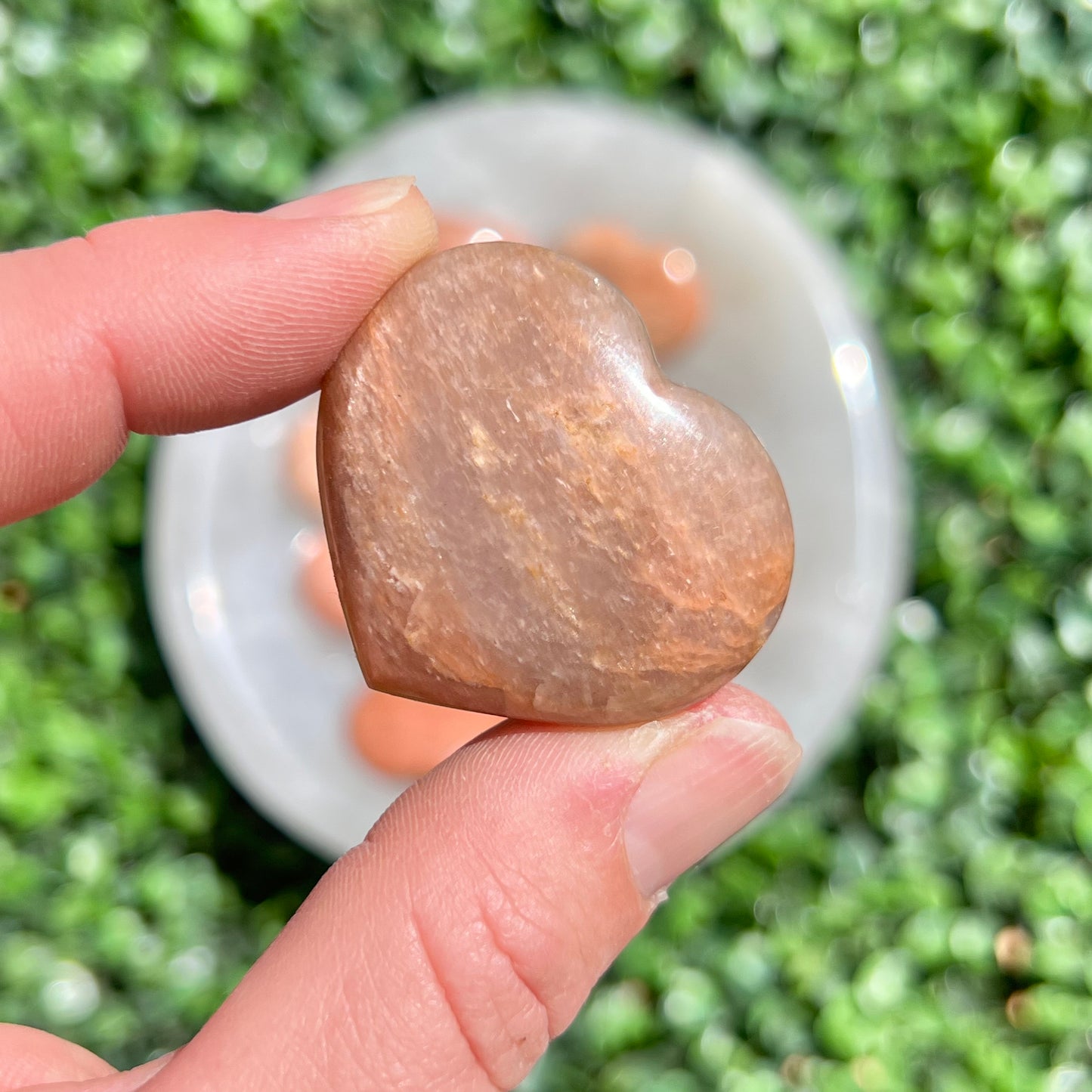 Peach Moonstone Heart’s Small