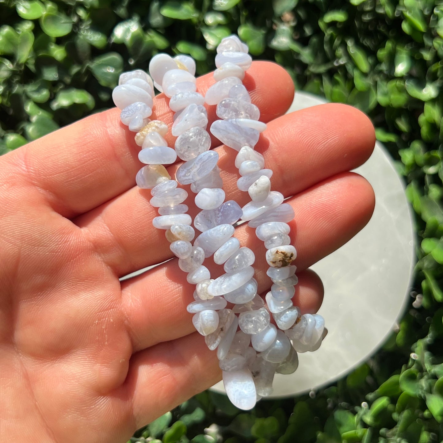 Blue Lace Agate Chip Bracelet’s