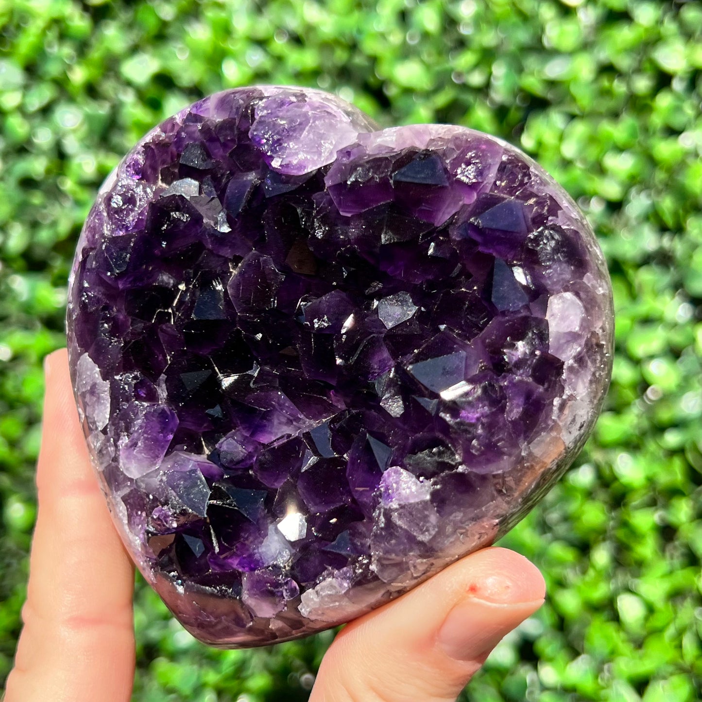 High Grade Amethyst Druzy Heart