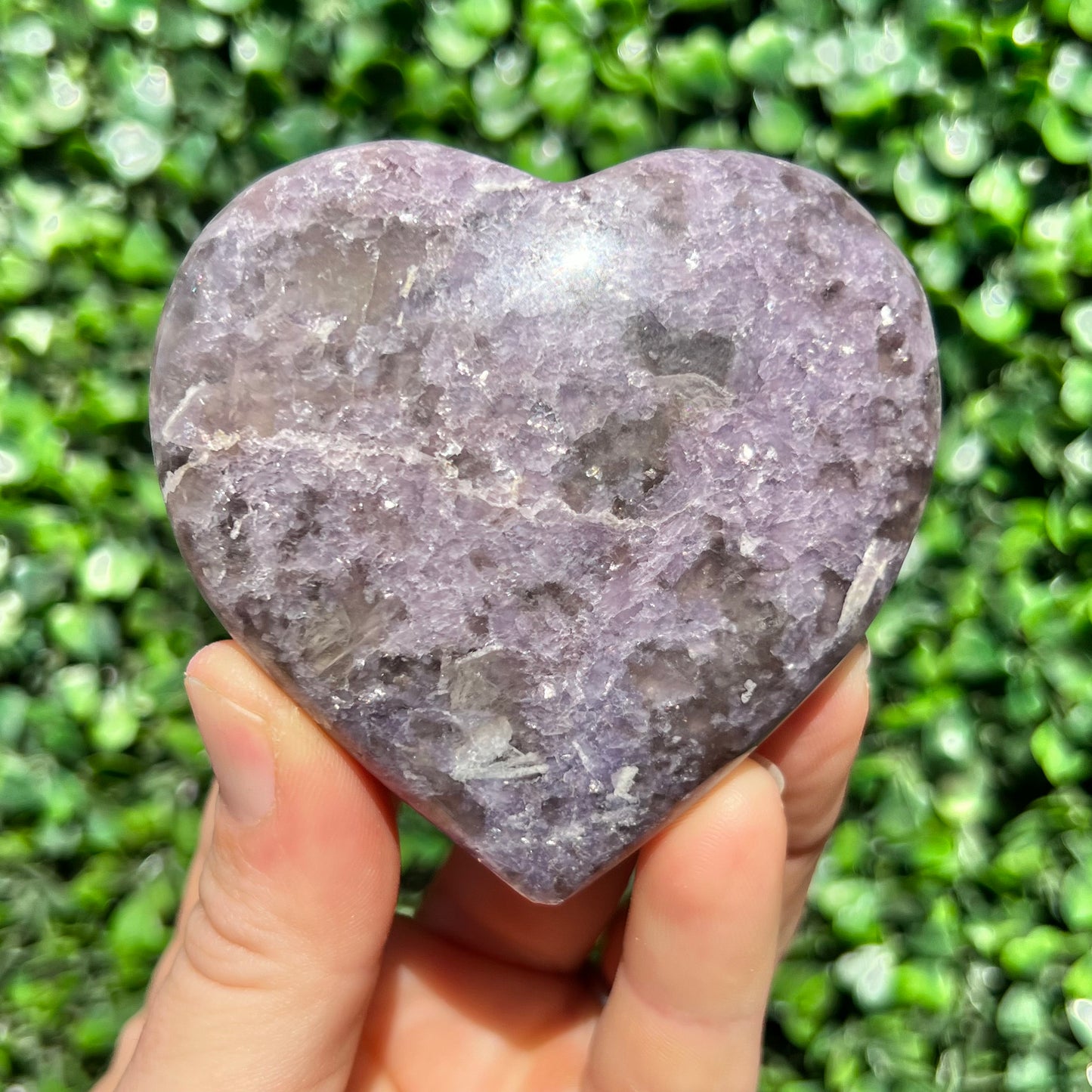 Lepidolite Smokey Heart