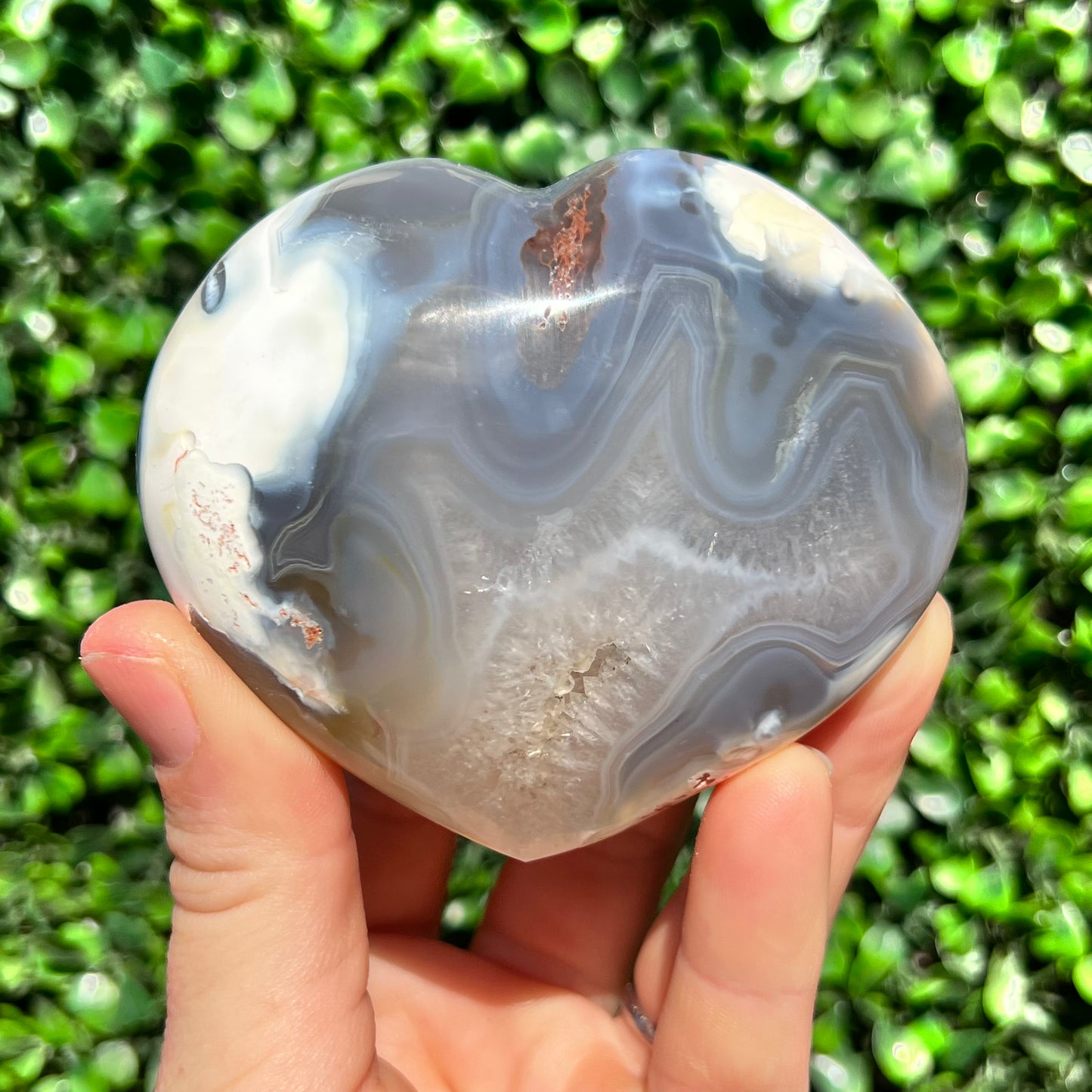 Orca Agate Heart