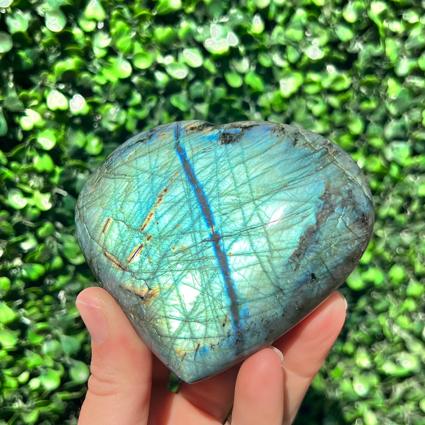 Labradorite Heart