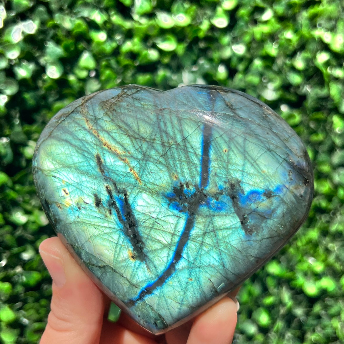 Labradorite Heart