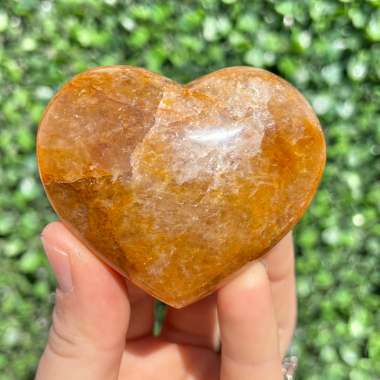 Golden Healer Quartz Heart