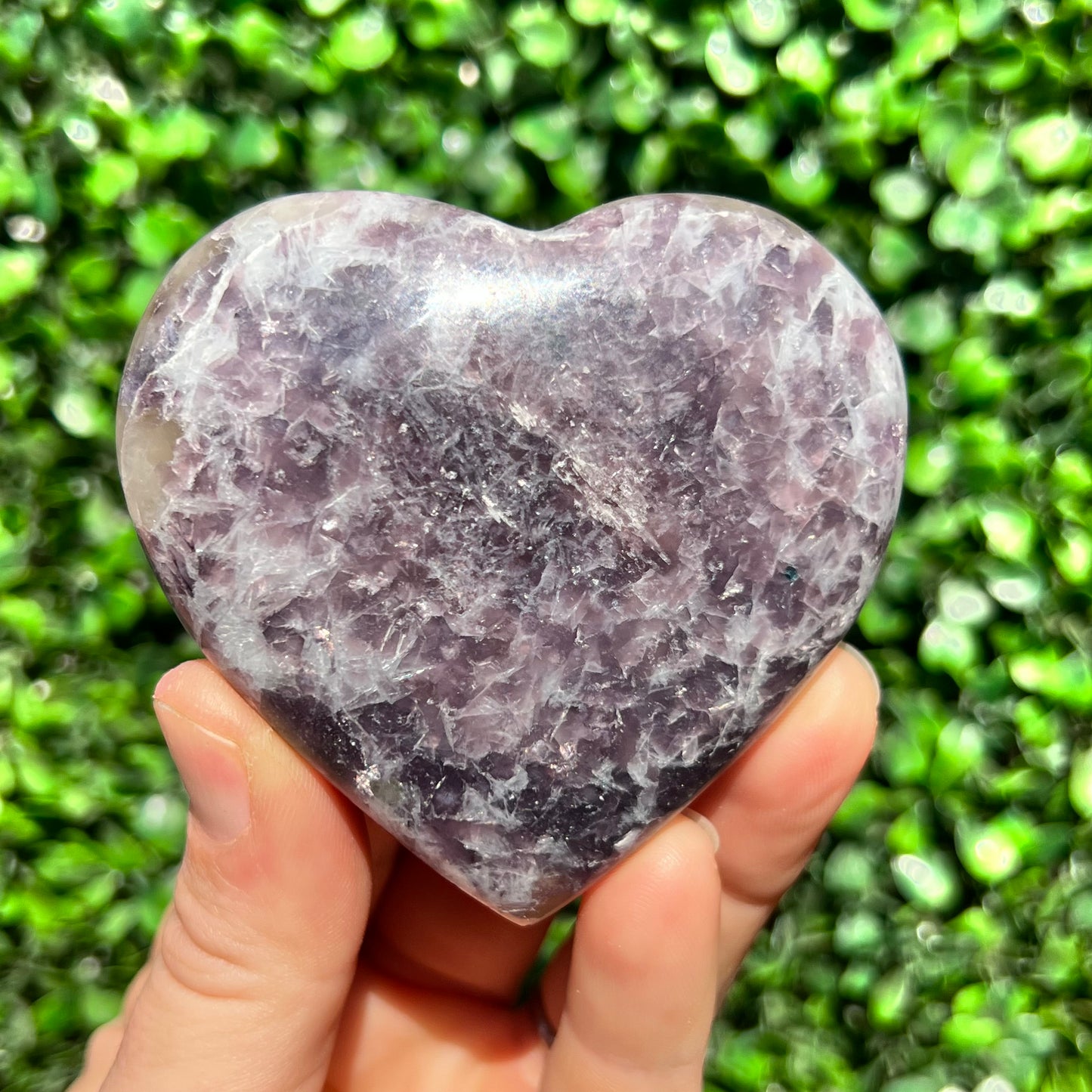 Lepidolite Smokey Heart