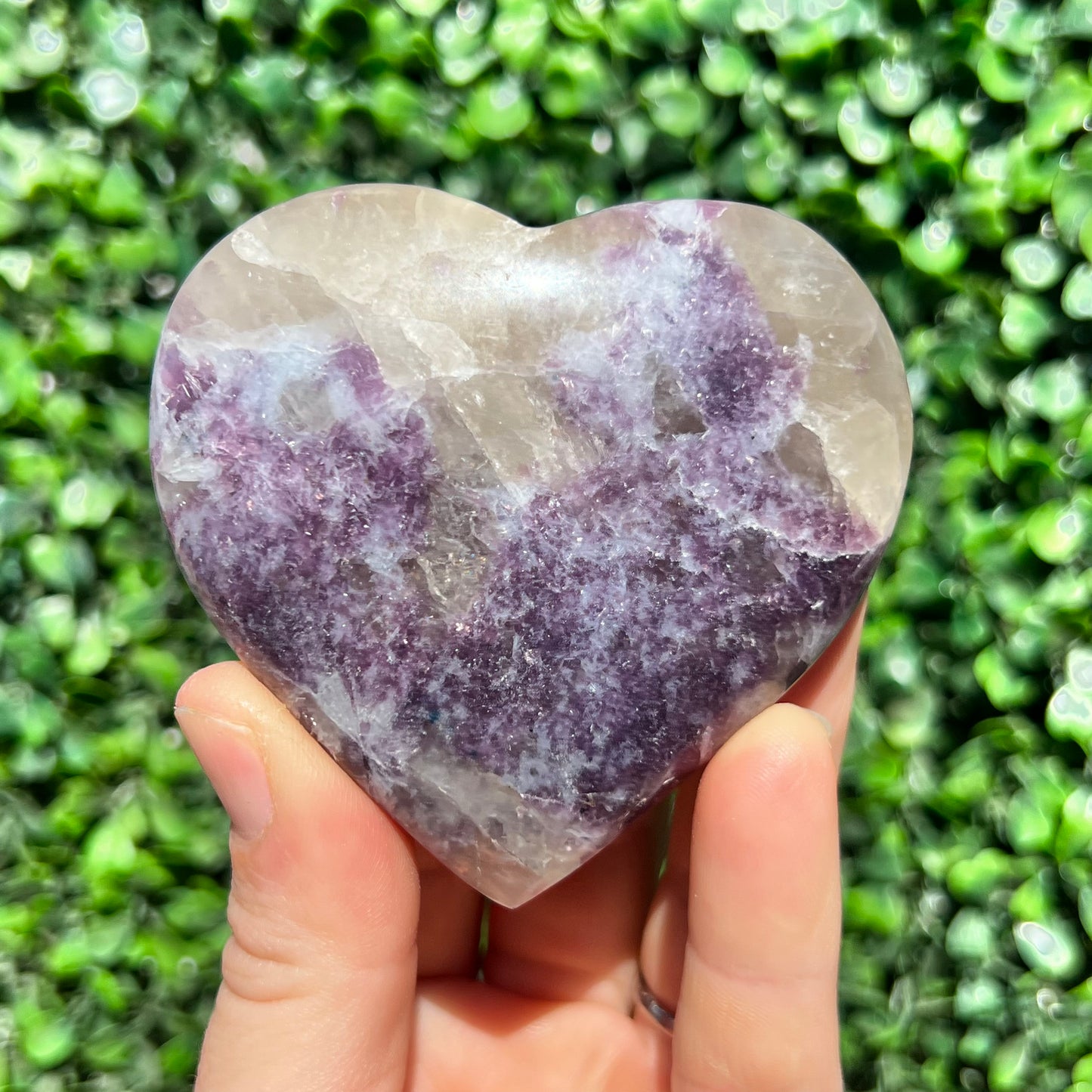 Lepidolite Smokey Heart