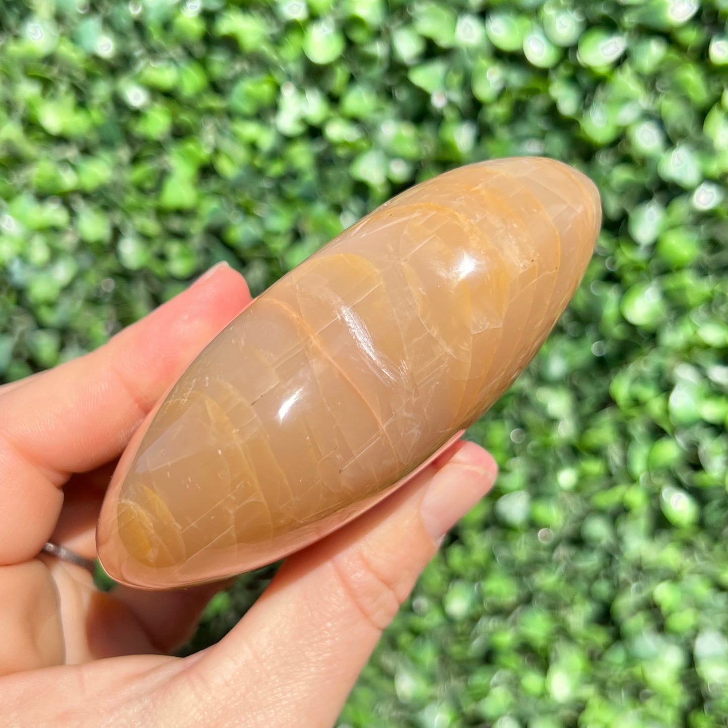Peach Moonstone Heart