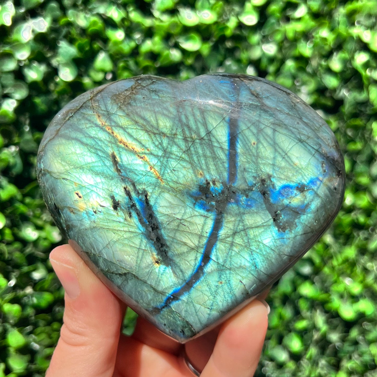 Labradorite Heart