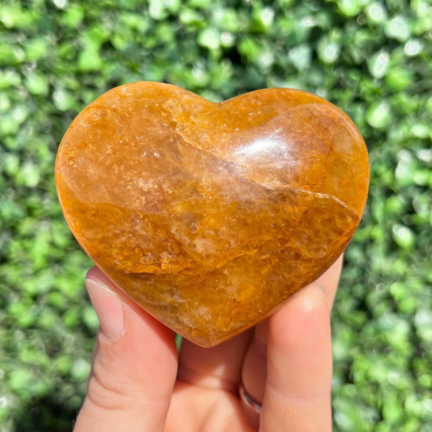 Golden Healer Quartz Heart