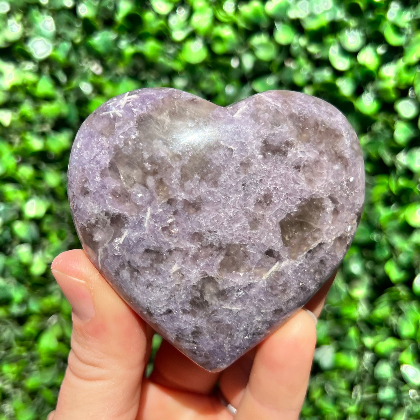 Lepidolite Smokey Heart
