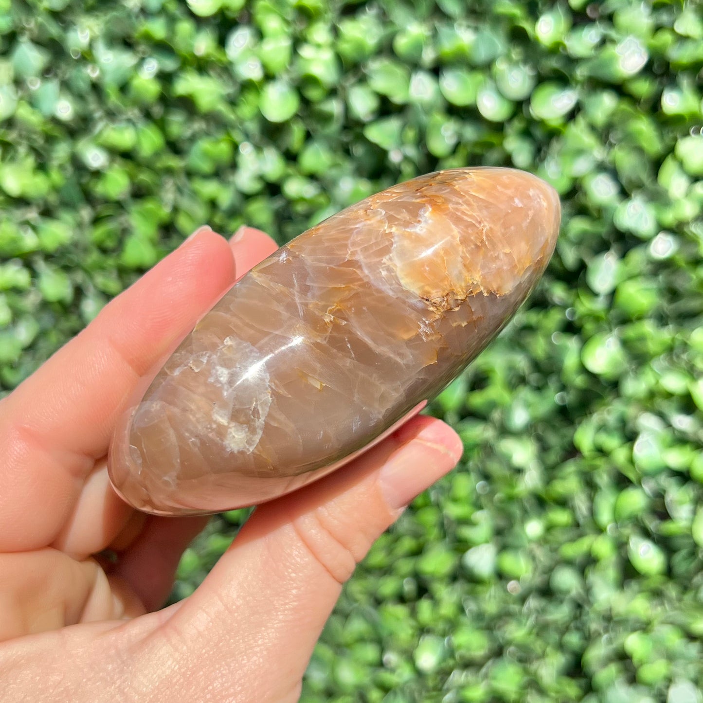 Peach Moonstone Heart