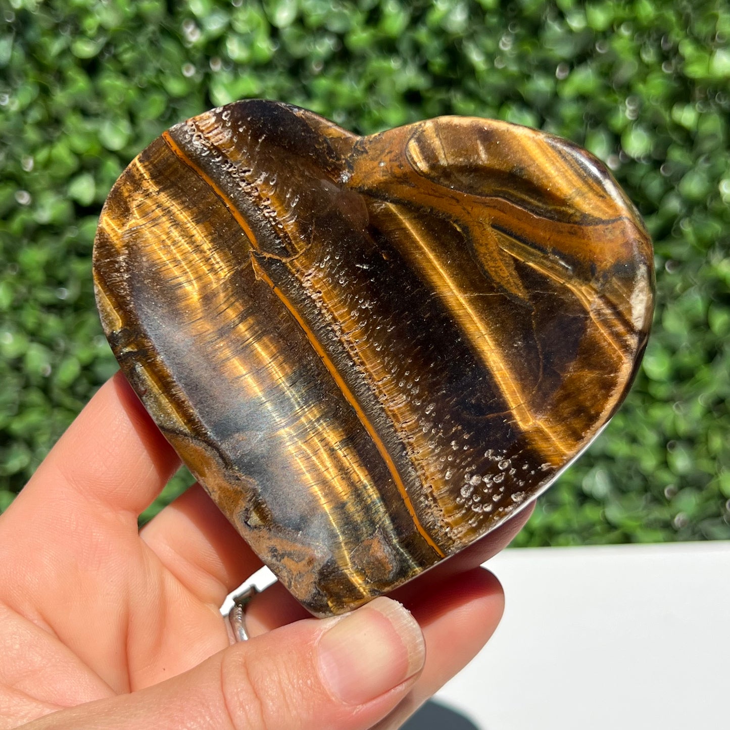 Tiger's Eye Heart Bowl