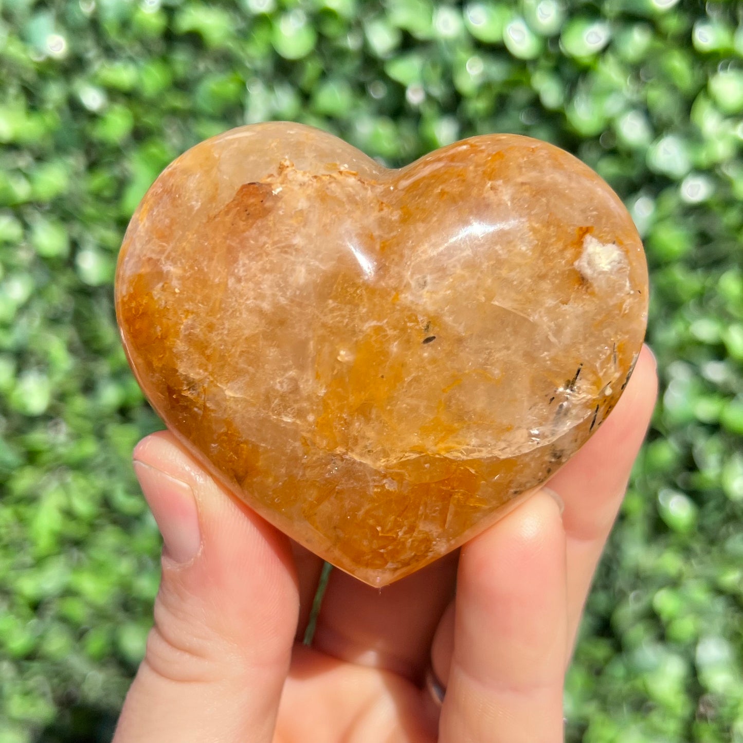 Golden Healer Quartz Heart