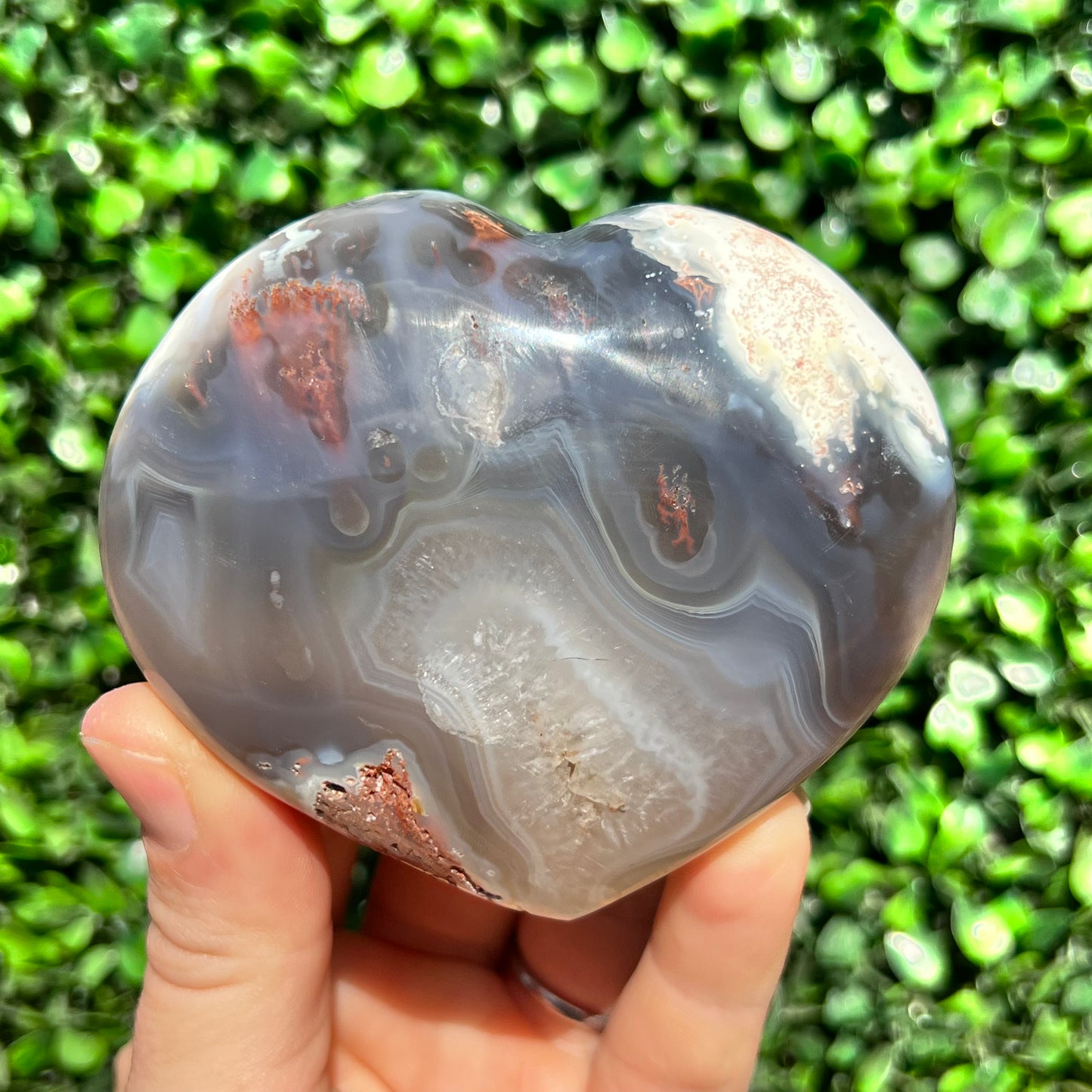Orca Agate Heart