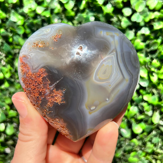 Orca Agate Heart