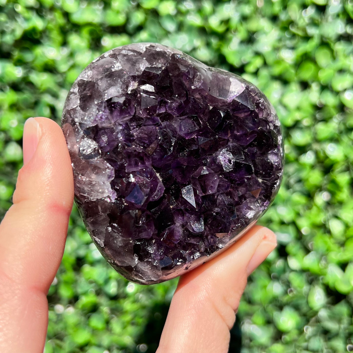 High Grade Amethyst Druzy Heart