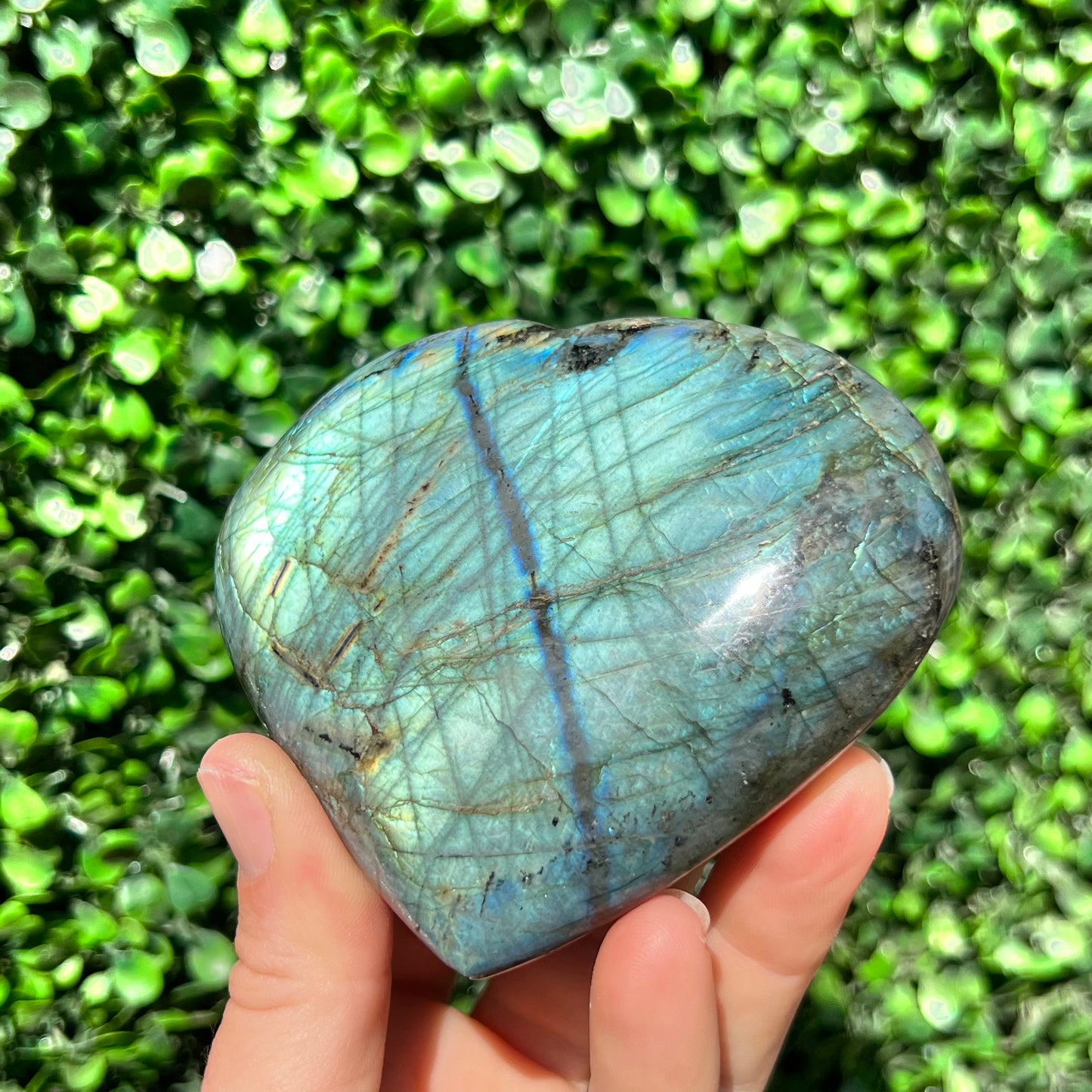 Labradorite Heart