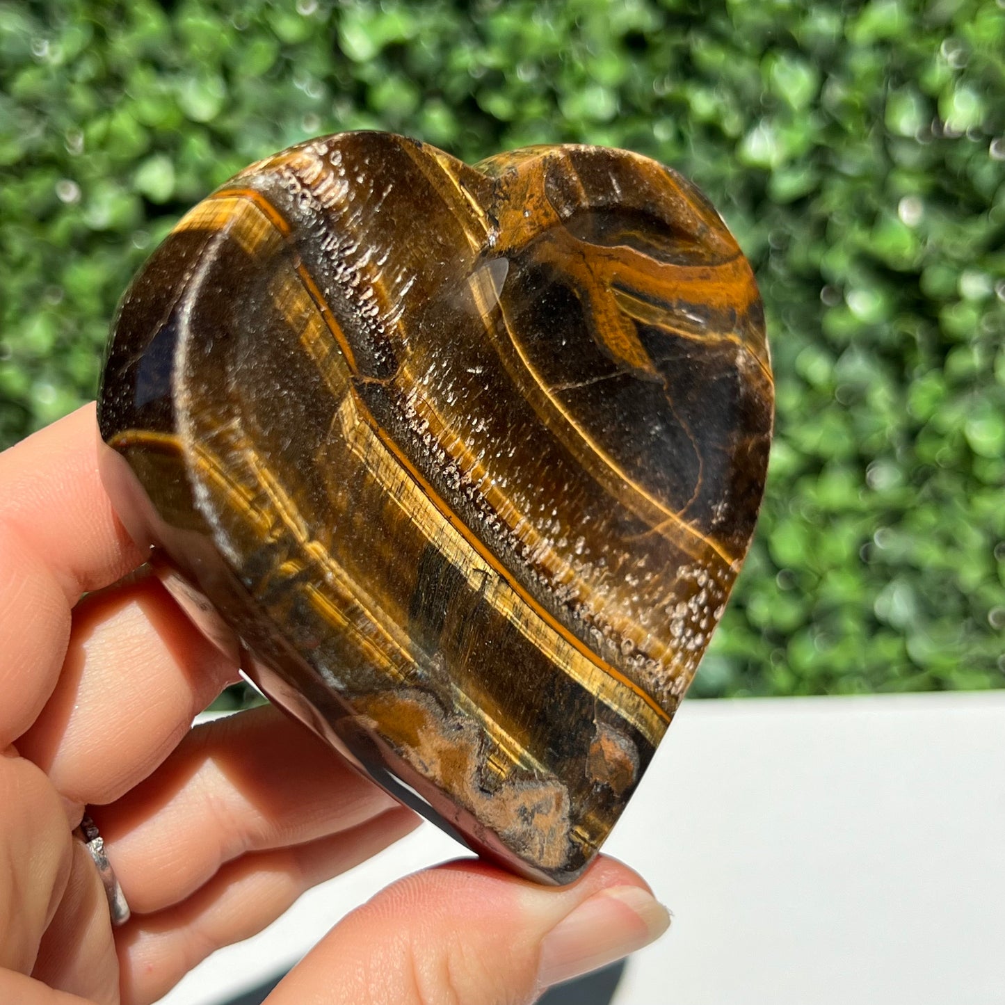 Tiger's Eye Heart Bowl
