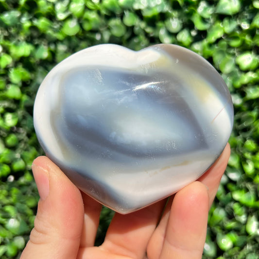 Orca Agate Heart