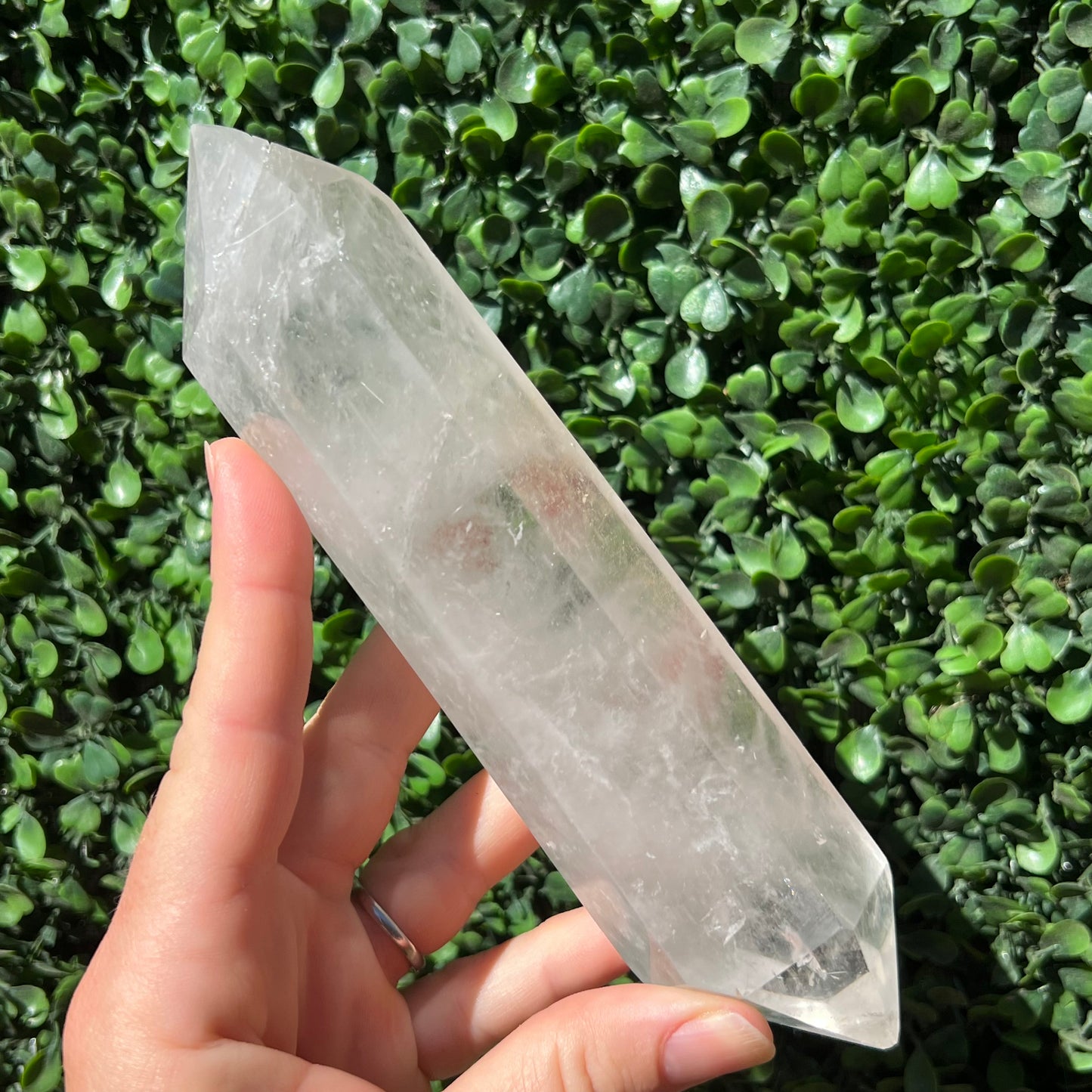 Clear Quartz Double Terminated Point With Rutile Inclusions