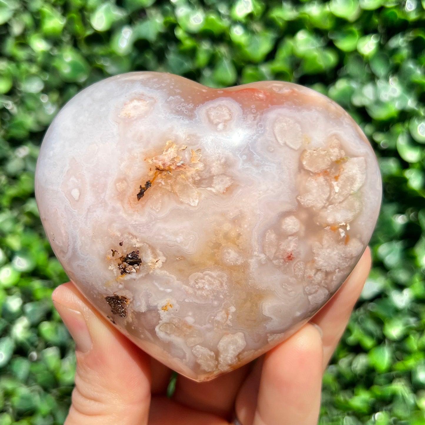 Flower Agate Heart
