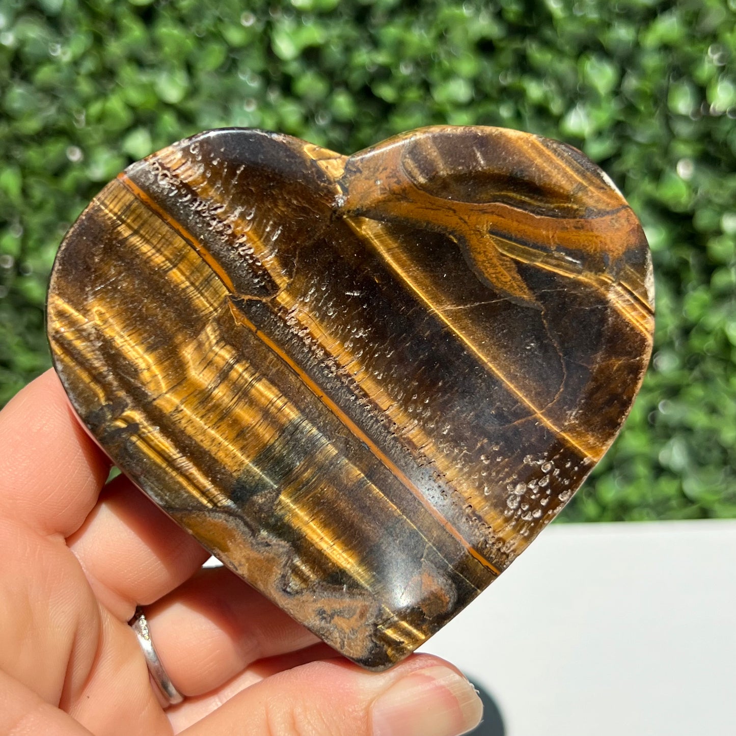 Tiger's Eye Heart Bowl