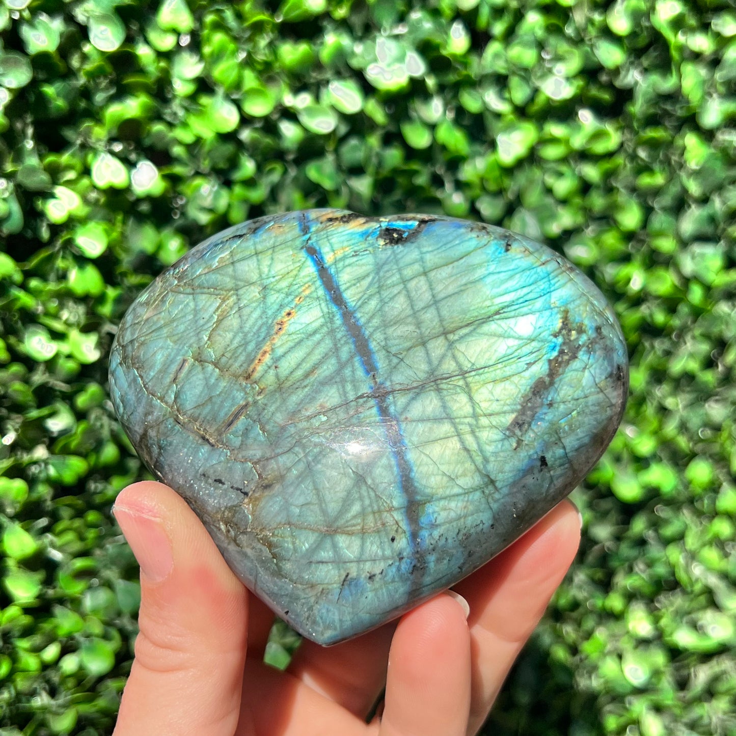 Labradorite Heart