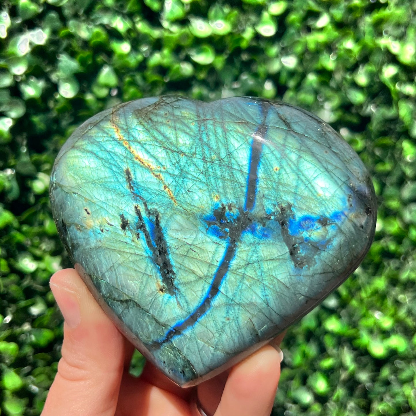 Labradorite Heart