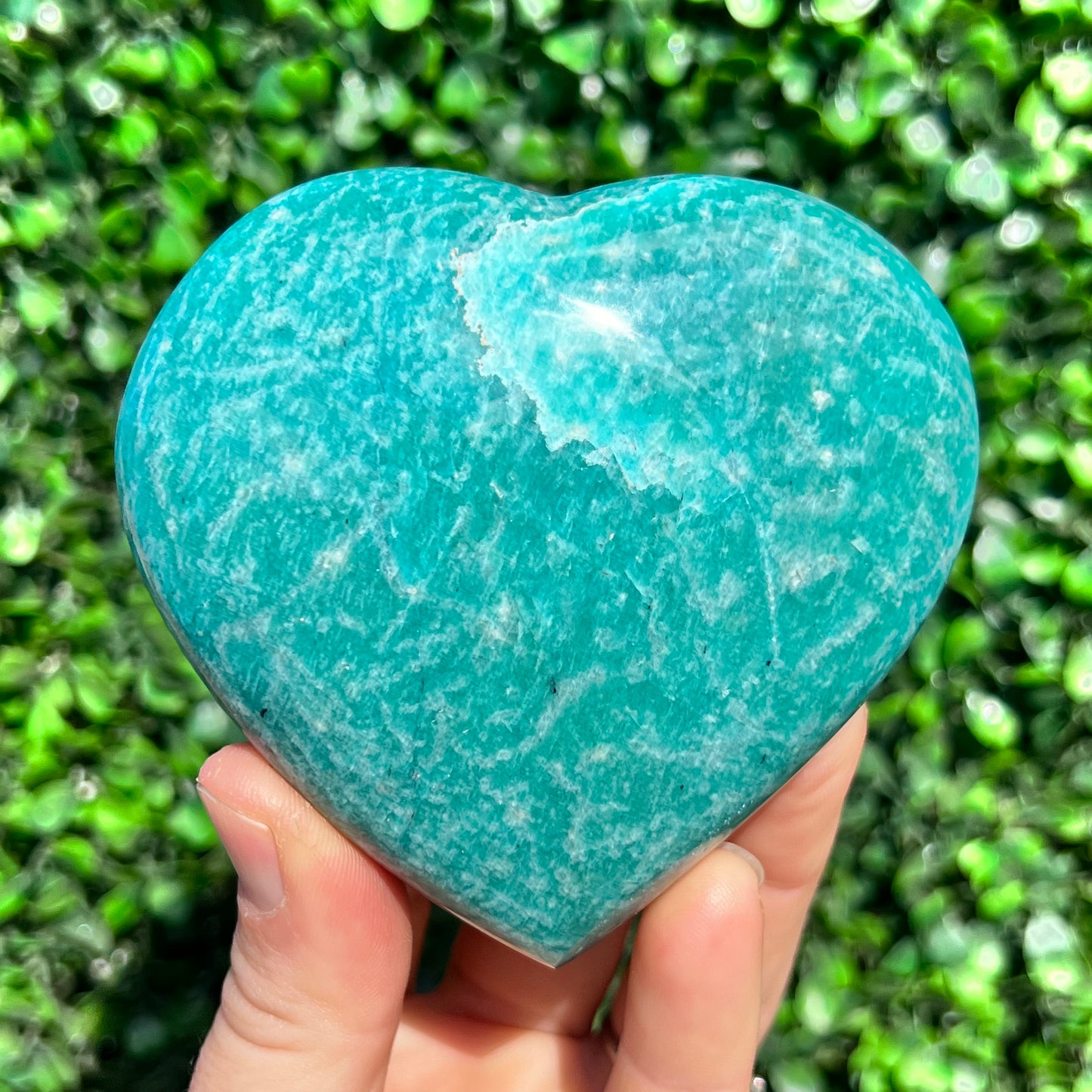Amazonite Crystal Heart