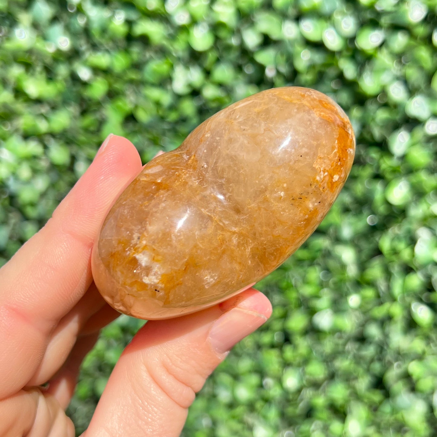 Golden Healer Quartz Heart